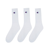 【3双装】Champion冠军袜子黑白纯色中长筒袜美式复古男休闲潮 混色 S