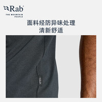 Rab睿坡Mantle Ridge户外运动速干短袖徒步透气T恤男 QCC-16 乌黑色EBN S