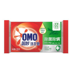 奥妙 除菌除螨洗衣皂桉树艾草香肥皂去渍易漂洗温和不伤手不伤衣家用 桉树艾草香220g*2块