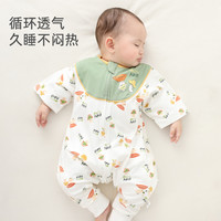 巴厘小猪【清仓】婴儿睡袋夏季薄款新生儿防惊跳襁褓四季通用防踢被 蘑菇音乐节 80cm