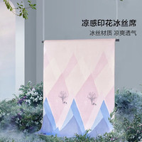 百丽丝家纺凉席空调席抗菌凉感席宿舍单人双人家用席子凉席 维尔伊特印花冰丝席 1.5M(5英尺)床