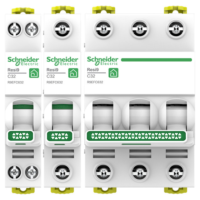 88VIP：施耐德电气 施耐德空气开关1P+N断路器2P空开开关3P家用4P空调保护电闸63A R9