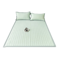 南极人（Nanjiren）a类乳胶凉席1.5x2米冰丝席夏季冰丝凉席床笠款可机洗宿舍单人席子 A床单款【天然乳胶填充】 乳胶凉席送枕套2只