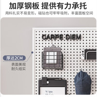 客厅洞洞板置物架整墙收纳入户门口挂板墙面装饰金属冲孔板