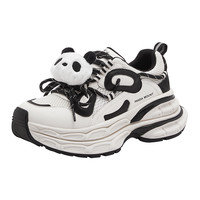 熊猫户外山系联名款老爹鞋女2025厚底增高休闲运动鞋
