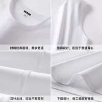 真维斯(JEANSWEST)纯棉背心男夏季新款大码休闲居家宽松透气无袖上衣服百搭圆领坎肩