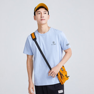 拓路者（Pioneer Camp）男士短袖T恤夏季宽松休闲舒适冰丝凉感上衣男户外运动打底衫 冰川蓝 L 175/L