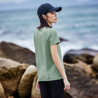 拓路者（Pioneer Camp）户外t恤女夏季轻薄款裸感圆领速干衣男跑步运动 灰绿色 XL