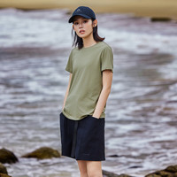 拓路者(Pioneer Camp)户外t恤女夏季轻薄款裸感圆领速干衣男跑步运动 沙卡棕 S
