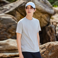拓路者（Pioneer Camp）户外t恤女夏季轻薄款裸感圆领速干衣男跑步运动 川灰（男款） 4XL