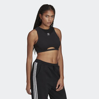 adidas阿迪达斯三叶草运动背心女常备款休闲无袖透气户外镂空舒适背心H06614 H06613 XS