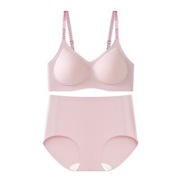 Glambody MAGIC NATURAL LINE反重力提拉内衣女无痕字母肩带小胸聚拢防下垂女士文胸套装682361 粉色套装 2XL (136—150斤-85AB)