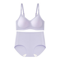 Glambody MAGIC NATURAL LINE反重力提拉内衣女无痕字母肩带小胸聚拢防下垂女士文胸套装682361 紫色套装 XL (116—135斤-80AB)
