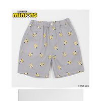 Petit Main 小黄人 什锦短裤 柔软棉质面料 适合80 130cm 灰色、グレー