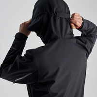 凯乐石（KAILAS）猎风冲锋衣户外徒步暴雨级2L防水可拆帽单层登山服男女 女款-墨黑【防水15000】 M