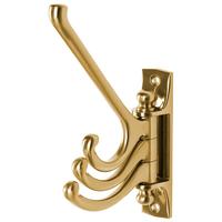 IKEA宜家杉皮格三头吊钩金属黄铜色壁挂衣帽钩打孔现代简约北欧风