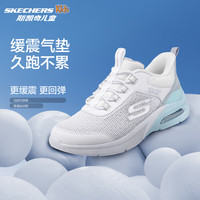 斯凯奇 闪穿鞋儿童时尚休闲运动鞋女童春夏网面透气跑步鞋303969L 白色/WHT 32