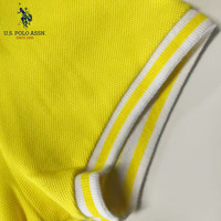 美国马球协会 U.S. POLO ASSN.保罗POLO衫短袖夏季时尚潮流透气短袖休闲百搭上衣 粉色A212201006 S 155/80A