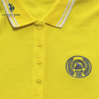 美国马球协会 U.S. POLO ASSN.保罗POLO衫短袖夏季时尚潮流透气短袖休闲百搭上衣 大红A212201006 S 155/80A