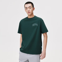 杰克·琼斯（JACK&JONES）夏男装男士上衣t恤商务休闲短袖男字母刺绣舒适纯棉宽松短袖t恤男 草绿色 S 170