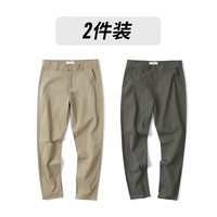 真维斯(Jeanswest)休闲裤男春夏季2025新款百搭宽松直筒潮流日系舒适工装长裤子男 浅卡其(春秋款) 31