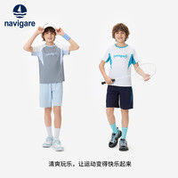 NAVIGARE意大利小帆船男童短袖t恤吸湿速干防晒半袖中大童运动圆领短袖