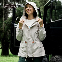 UNICARE三合一专业冲锋衣女防水防风透汽 户外徒步登山滑雪服2025 黑色 XS