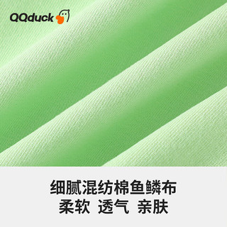 可可鸭（QQ DUCK）童装儿童裤子女童短裤夏季宽松五分裤青少年衣服 (K蝴蝶结短裤)果绿 160CM