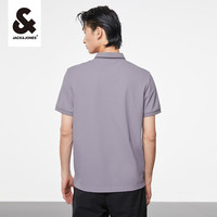 杰克琼斯outlets夏季polo衫男短袖纯色刺绣宽松休闲翻领t恤男装 165/88A/XS 223206016E39藏蓝色