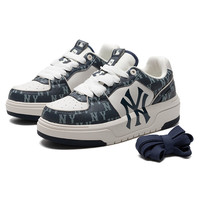 美职棒（MLB）官方学长鞋女鞋子 老花休闲鞋情侣款运动鞋低帮板鞋男鞋3ASXCLD4N 纽约洋基队/藏青色 38 (240mm)