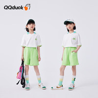 可可鸭(QQ DUCK)童装儿童T恤男童短袖Polo衫上衣女童打底汗衫宽松青少年夏装衣服 (K数字POLO)