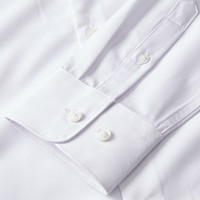 丹尼爱特（DANIEL HECHTER）男士商务休闲通勤长袖衬衫春秋logo设计衬衣LS12005 白色 41