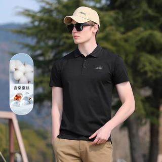  Jeep/吉普 含桑蚕丝 男士短袖Polo衫
