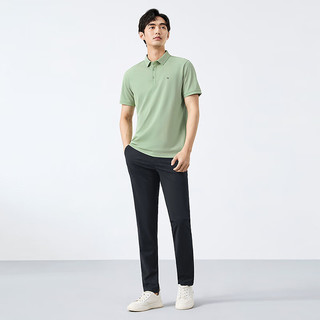  SEVEN/柒牌 抗菌防螨 男士短袖polo衫  粉红（抗皱） L/175/92A