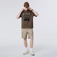 马克华菲T恤男春夏季圆领透气打底衫潮美拉德男士短袖上衣 深棕色 48/S  S (48)