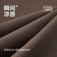 马克华菲【7A抗菌2A抗螨凉感】短袖T恤夏季圆领百搭休闲打底衫 棕色 XL 棕色 【78%棉22%涤纶】