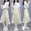 FEISIMI轻奢品牌夏装2025夏天雪纺连衣裙女夏季女装衣服气质套装裙子 图片色 M