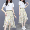 FEISIMI轻奢品牌夏装2025夏天雪纺连衣裙女夏季女装衣服气质套装裙子 图片色 2XL