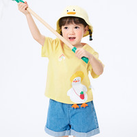 纯棉儿童短袖T恤女童夏装2025童装宝宝萌趣印花打底上衣