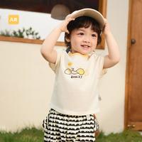 纯棉度假风宝宝打底衫婴幼儿服t恤男女无袖男童女童2024夏季