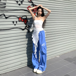 思麦脸 SMILEY 笑脸情侣款休闲裤夏季直筒裤百搭潮流长裤时髦简约男女式个性裤子