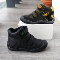 UOVO儿童鞋子男童鞋2025春秋季中小童运动鞋高帮休闲鞋韩版潮 灰色 26码