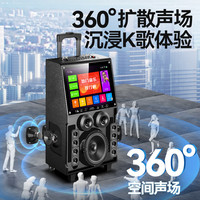 先科广场舞音响带显示屏户外k歌大音量卡拉ok一体机家庭ktv音响套装移动点歌拉杆带话筒188G内存 【基础款】17吋屏+9喇叭+128G