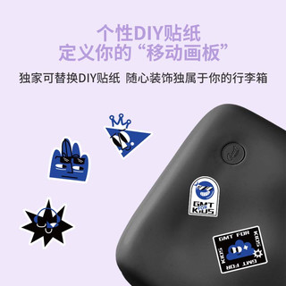 Gmt for kids儿童行李箱可登机旅行箱轻便可爱果冻箱中学小学拉杆箱男Jelly黑