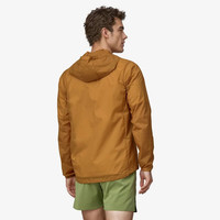 Patagonia 男士Houdini户外风壳皮肤衣薄风衣越野跑步外套巴塔哥尼亚24142 PFGD棕 M