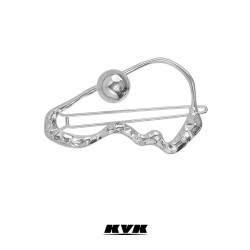 KVK 饰品） FASHION SHOW 秀款系列流动发夹 白金色 V0058