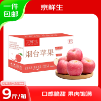京鲜生 山东烟台红富士苹果 净重8.5斤 单果170g起 源头直发