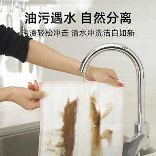 茶花（CHAHUA）抹布吸水厨房洗碗布家用不易沾油洗碗巾家务清洁洗擦玻璃 棉柔清洁布【10片装】