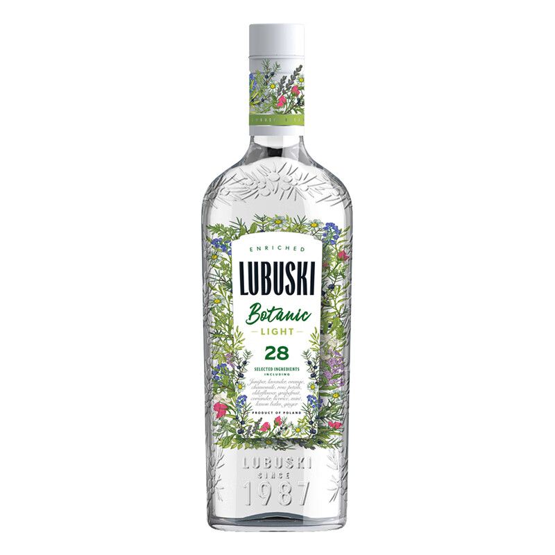 卢布斯基果味金酒杜松子酒草莓蓝莓柑橘味波兰原装进口洋酒LUBUSKI琴酒