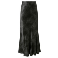 三彩【浮光跃金】2025夏季新中式半身裙醋酸烫金鱼尾长裙C 经典黑 M 160/68A